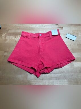 New With Tags Universal Thread Women's High-Rise Red Denim Sailor Shorts Size 6
